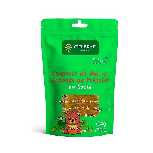 Mel Brasil Mel com Extrato de Propolis Sache 1